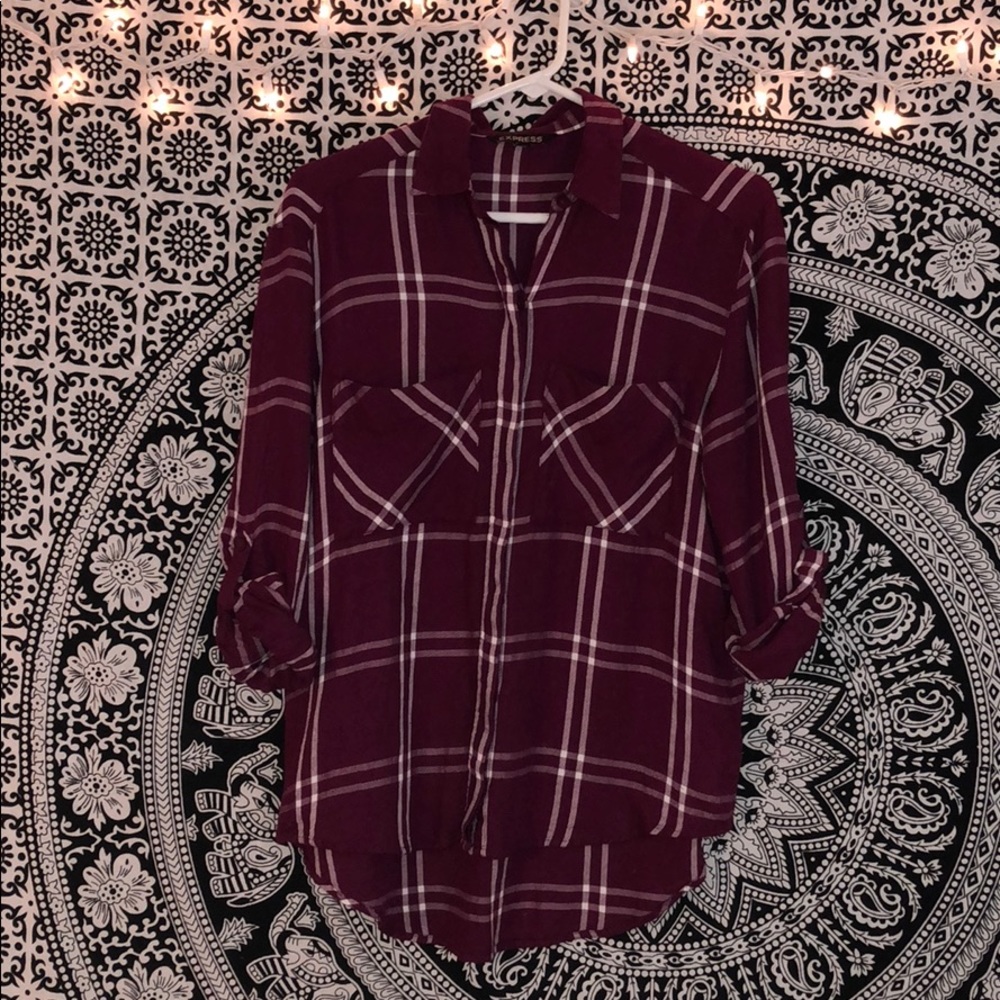 Express plaid button up